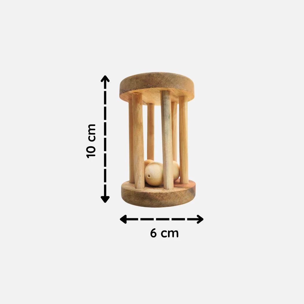 Wooden Rolling Balls Box Time Rattle – Safe, Natural & Eco-Friendly Baby Toy