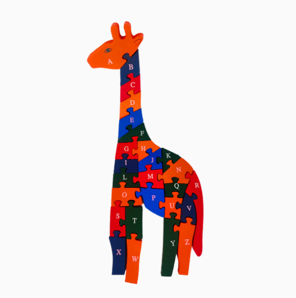 Wooden Giraffe Puzzle – Fun, Educational & Eco-Friendly Learning Toy