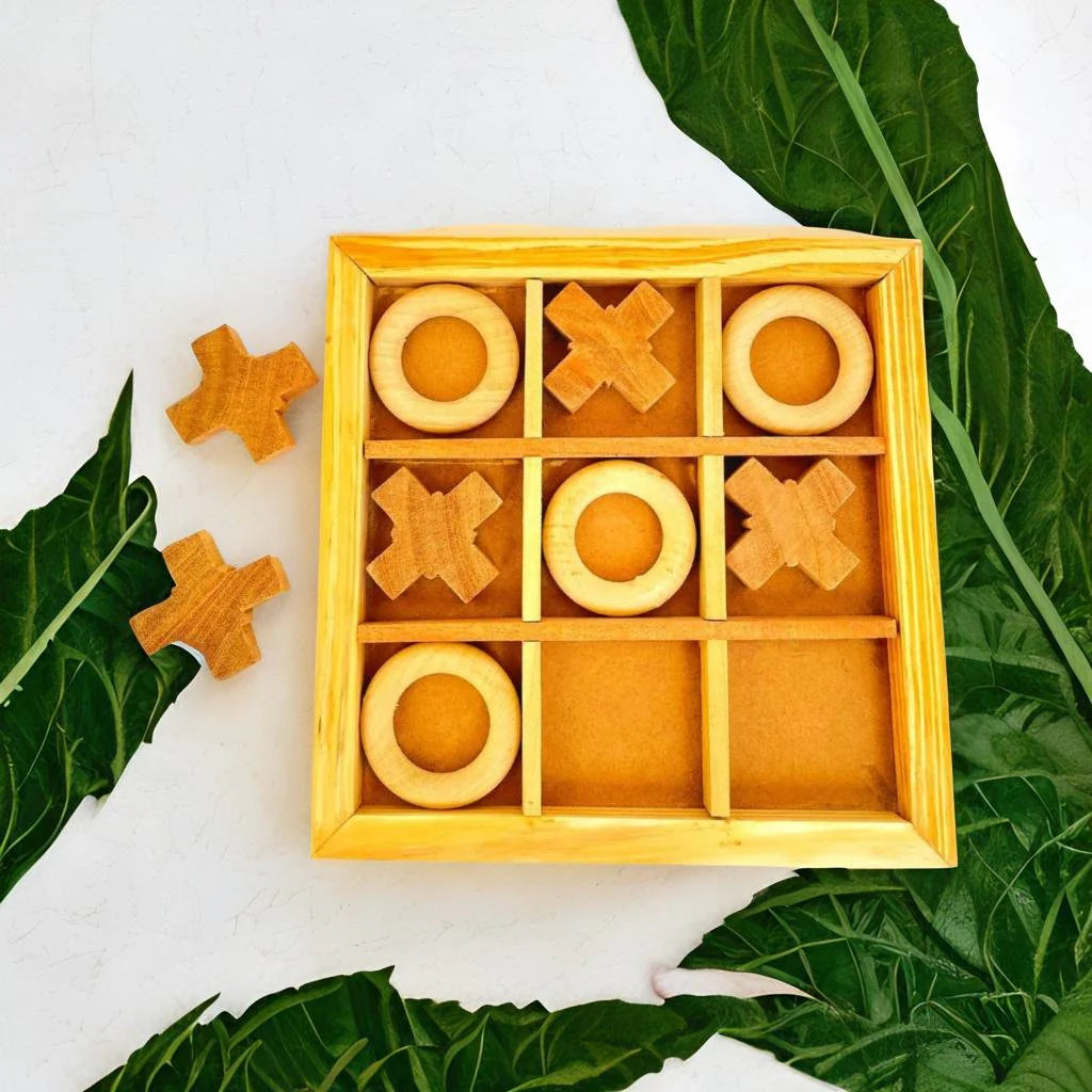 Wooden Tic Tac Toe – Fun, Classic & Eco-Friendly Strategy Game