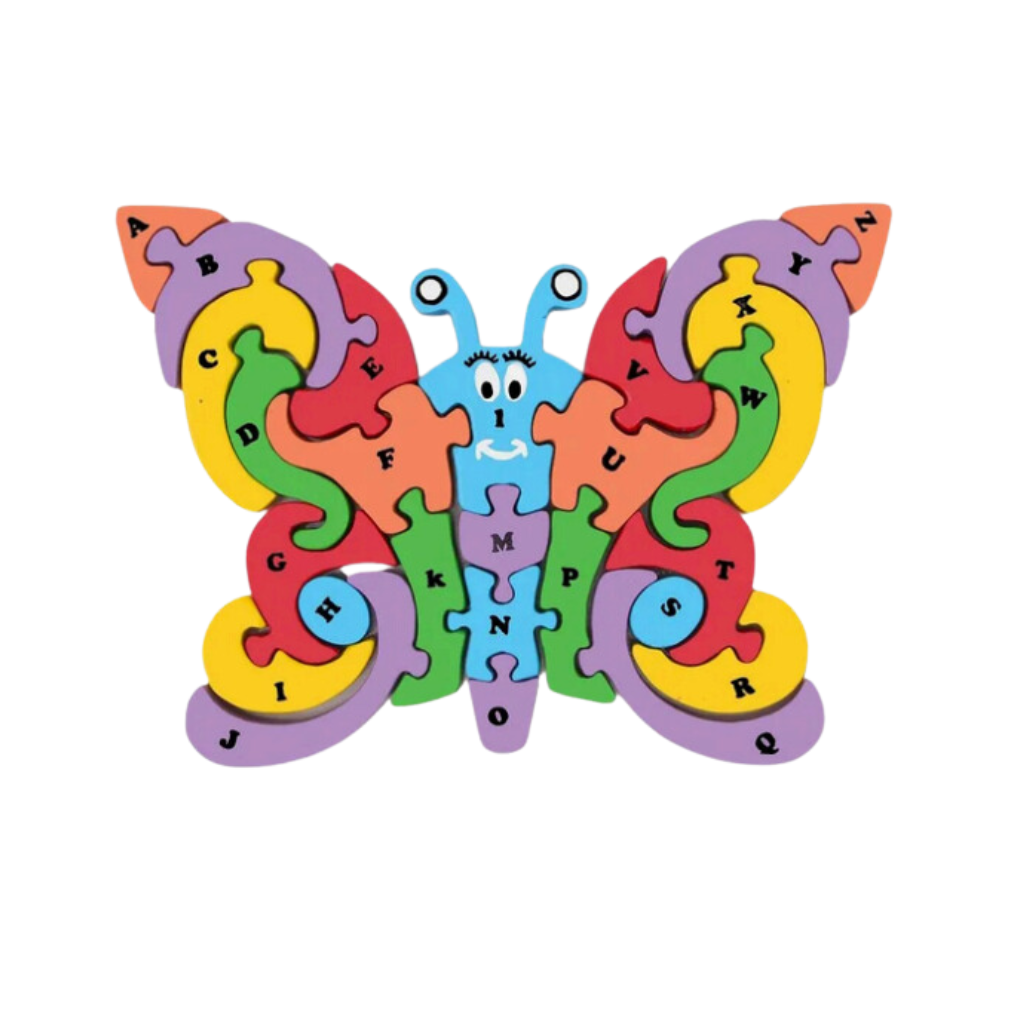 Wooden Butterfly-Shaped Puzzle – Fun, Educational & Eco-Friendly Learning Toy