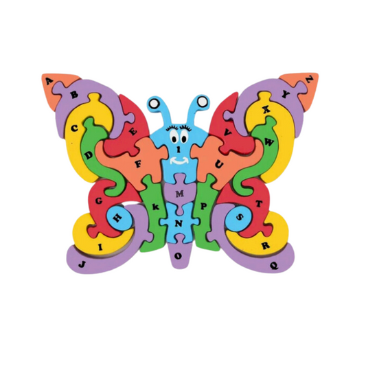 Wooden Butterfly-Shaped Puzzle – Fun, Educational & Eco-Friendly Learning Toy