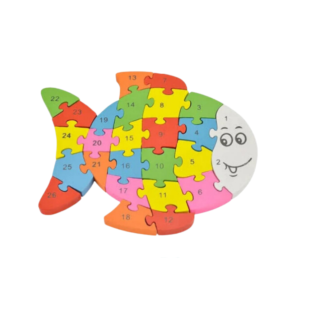 Wooden Fish Puzzle – Fun, Educational & Eco-Friendly Learning Toy