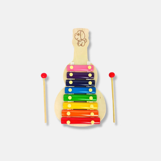 Guitar-Shaped Xylophone (8-Note) – Safe, Fun & Eco-Friendly Musical Toy