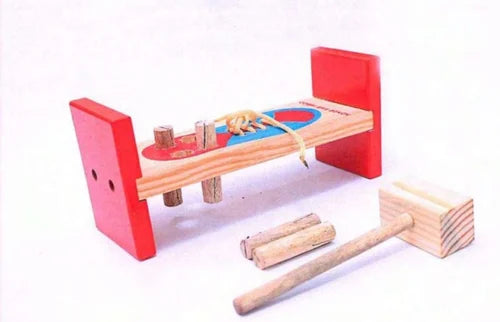 Hammer Toy with Lace – NCERT-Approved TLM Educational Toy in Jaadui Pitara Box for Motor Skill Development